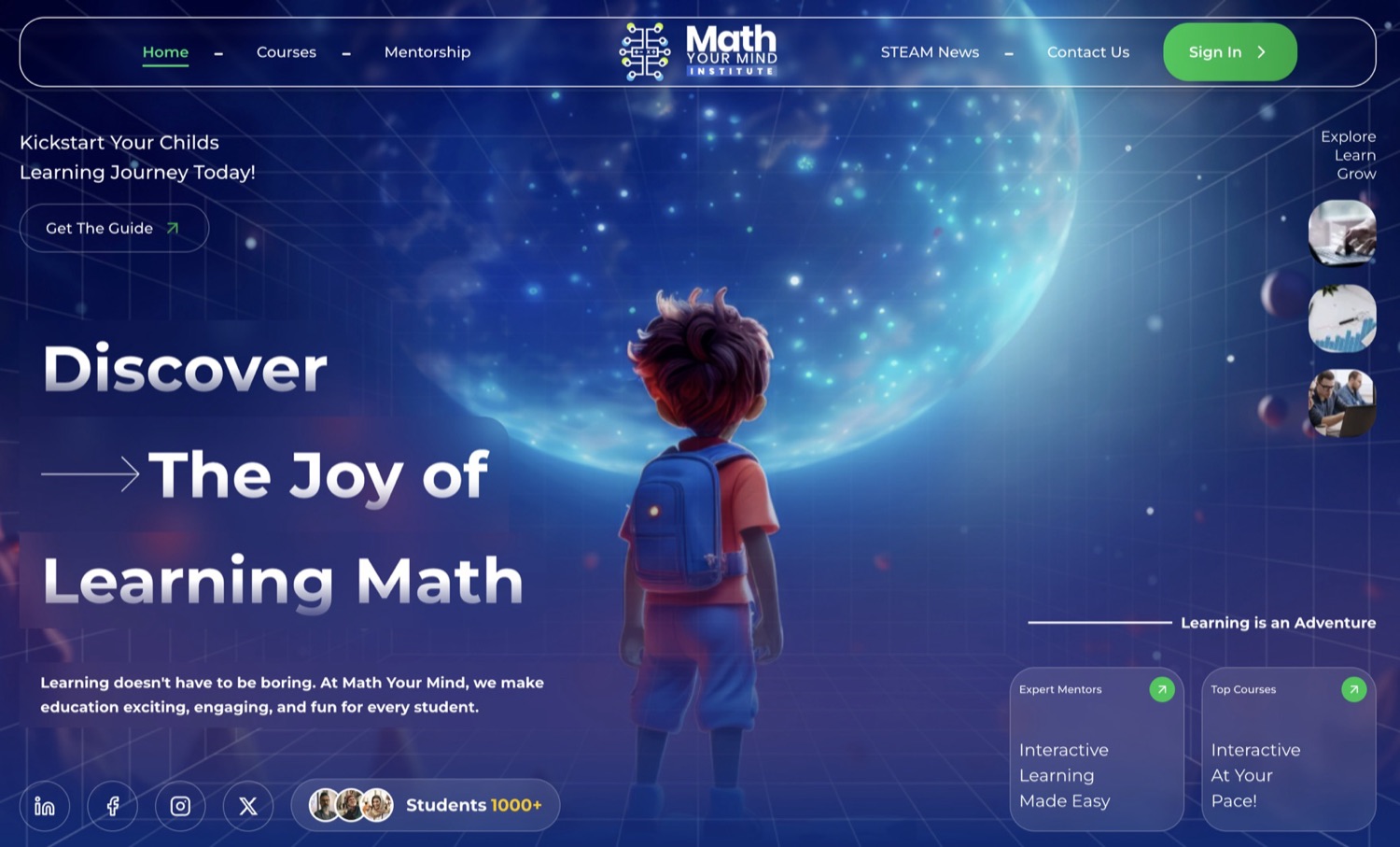 The Math Your Mind Institute homepage